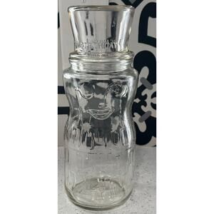 Vintage 1991 75th Birthday Planters Mr. Peanut Glass Jar w/Lid